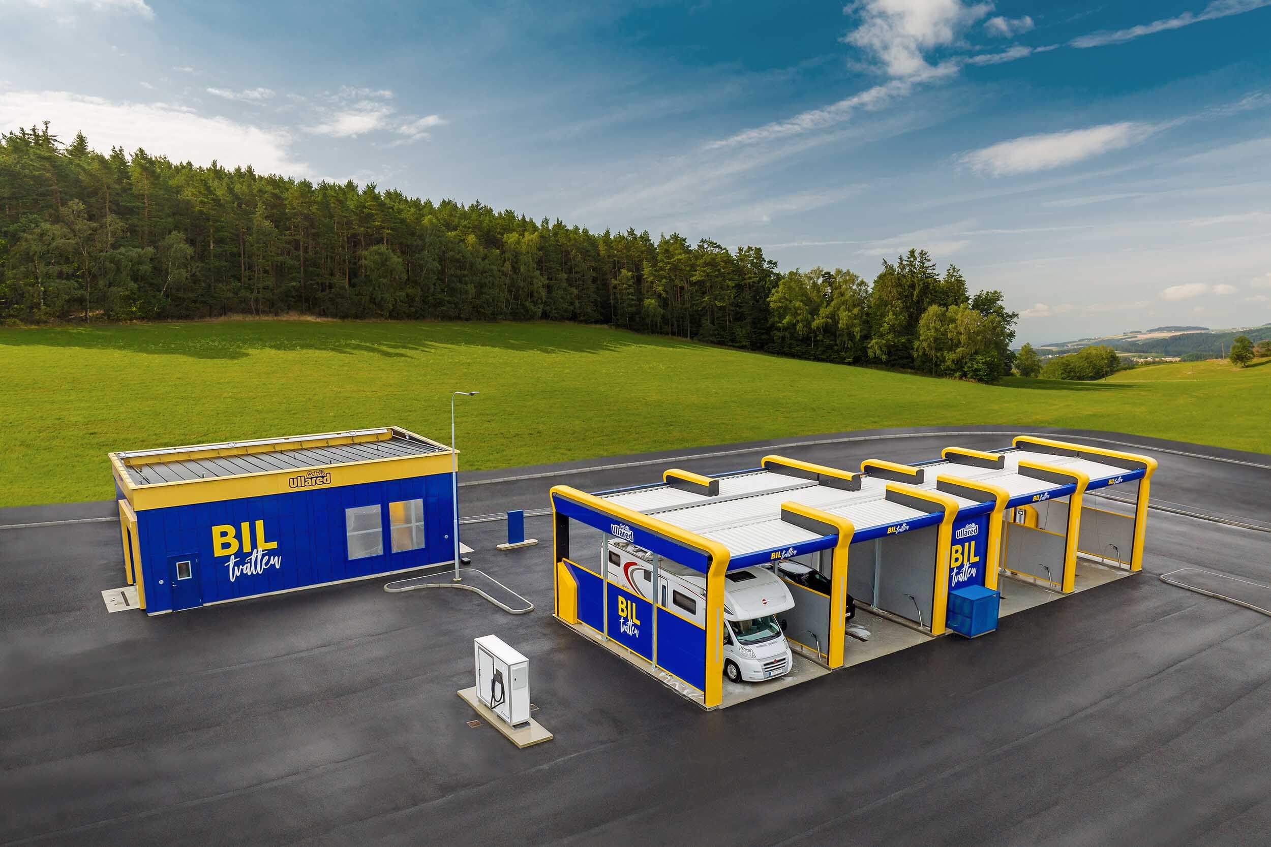 Branded car wash facility for Gekås